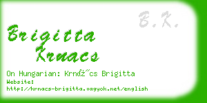 brigitta krnacs business card